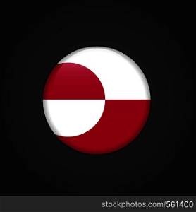 Greenland Flag Circle Button. Vector EPS10 Abstract Template background