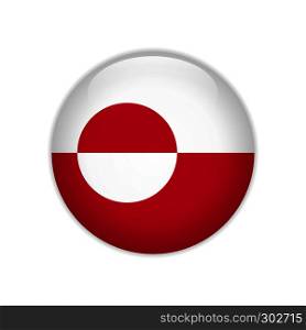 Greenland flag on button