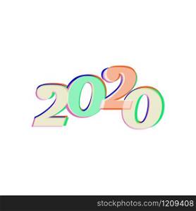 Greeting card 2020 with a graphic.. Greeting card 2020 with a graphic