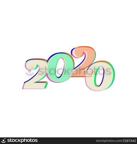 Greeting card 2020 with a graphic.. Greeting card 2020 with a graphic