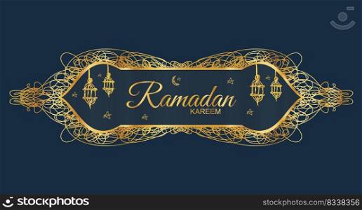 Greeting card for Ramadan Kareem . Vector illustration