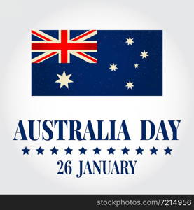 Greeting card Happy Australia Day. National Celebration. Vector illustration.