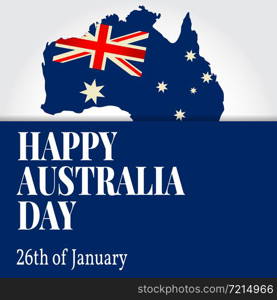 Greeting card Happy Australia Day. National Celebration. Vector illustration.