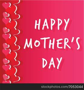 Greeting card with a picture of the heart and the inscription. Mother day.. MotherDay