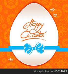 Greeting card with Easter egg symbol