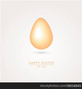 Greeting card with easter egg. Vector illustration.