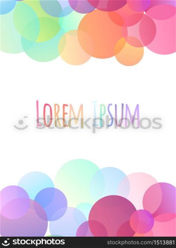 Greeting card with festive multicolored confetti and place for text. Gradient bokeh. Vector template for greeting cards, invitation cards and your creativity. Greeting card with festive multicolored confetti and place for text. Gradient bokeh.