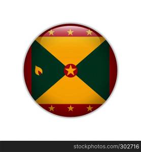 Grenada flag on button