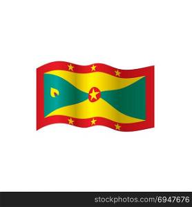 Grenada flag, vector illustration. Grenada flag, vector illustration on a white background