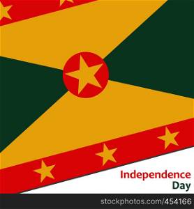 Grenada independence day with flag vector illustration for web. Grenada independence day