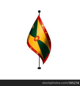 Grenada national flag, vector illustration on a white background. Grenada flag, vector illustration on a white background