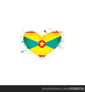 Grenada national flag, vector illustration on a white background. Grenada flag, vector illustration on a white background