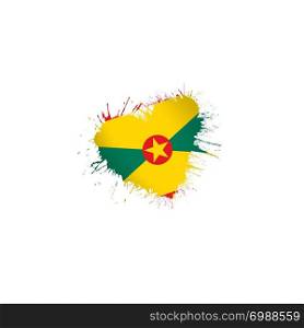 Grenada national flag, vector illustration on a white background. Grenada flag, vector illustration on a white background