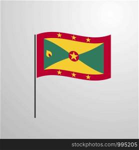 Grenada waving Flag