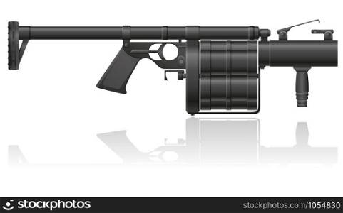 grenade-gun vector illustration isolated on white background