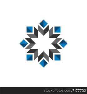 Grey and Blue Star Logo Template Illustration Design. Vector EPS 10.