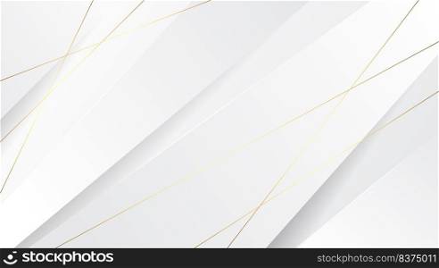 Grey and white corporate abstract motion background with golden lines
