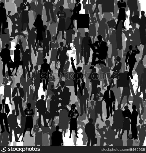 Grey background from businessmen. A vector illustration