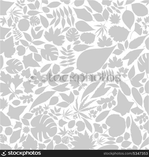Grey background from leafs. A vector illustration