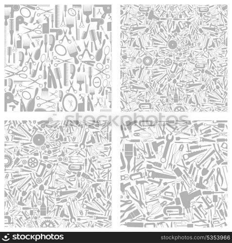 Grey background from tools. A vector illustration