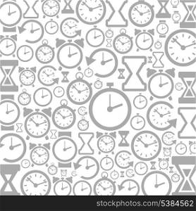 Grey background of hours. A vector illustration