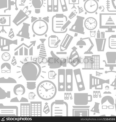 Grey background on a theme office. A vector illustration