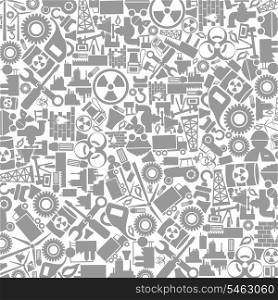 Grey background on a theme the industry. A vector illustration