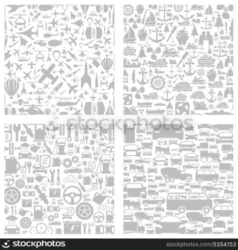 Grey background on a theme transport. A vector illustration