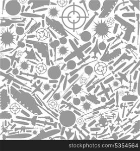 Grey background on a theme war. A vector illustration