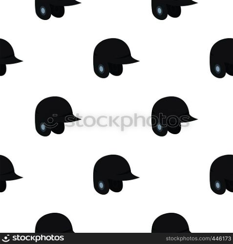 Grey baseball helmet pattern seamless background in flat style repeat vector illustration. Grey baseball helmet pattern seamless