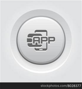 Grey Button Design. Modern Flat Digital Wallet APP concept Illustration. Mobile banking, online finance, e-commerce banner template. For mobile app, web, header, blog post.