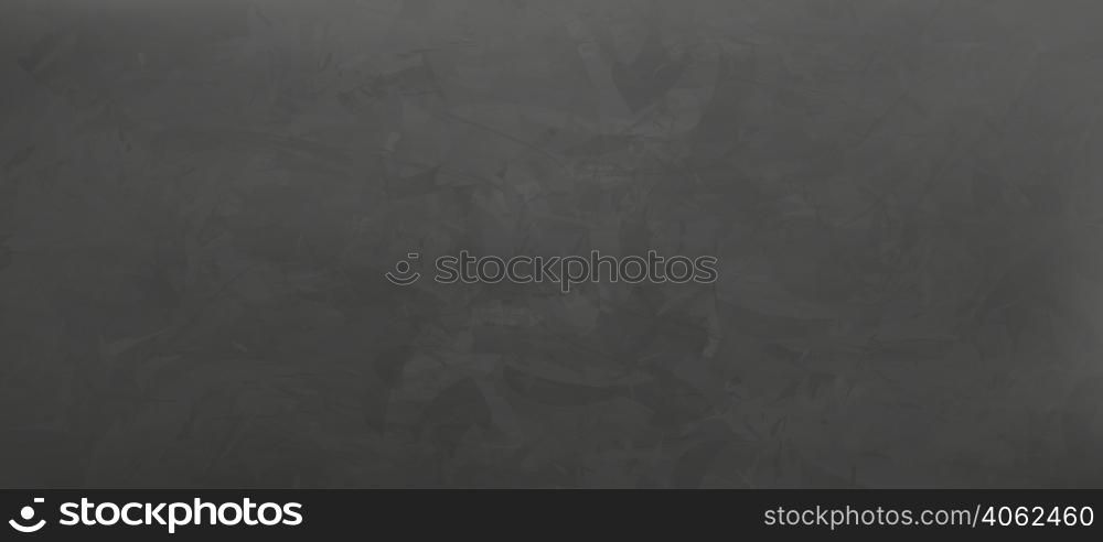 Grey Cement wall textured in Studio room, Vector 3D Backdrop of Empty Gallery Room in Dark Gray Concrete Surface with Cracked pattern.Wide Banner background for loft design concepts