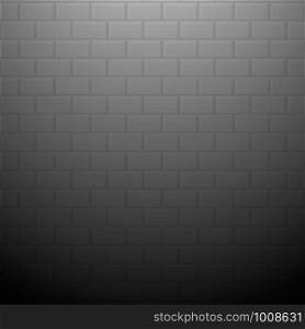 Grey ceramic brick wall. Vector illustration. Background. Grey ceramic brick wall