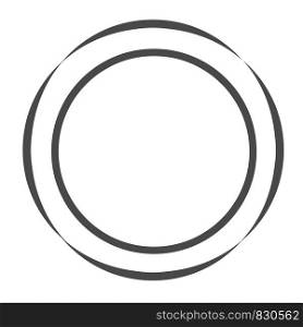 grey circle icon, stock vector illustration