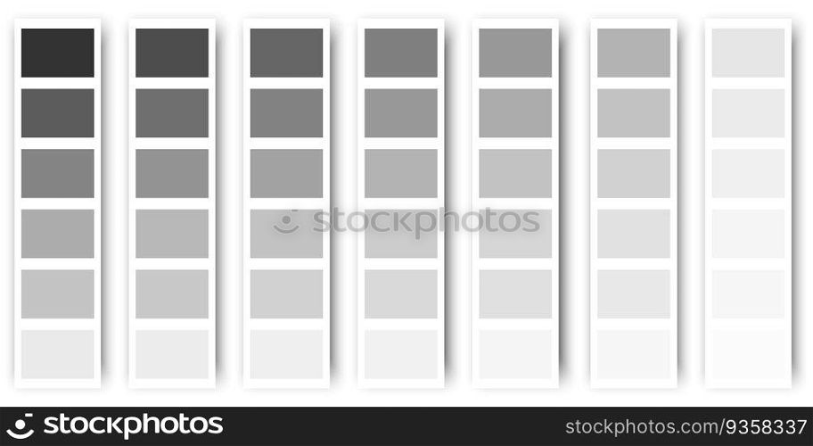 Grey colors palette. Color shade chart. Gray tones. Vector illustration. stock image. EPS 10.. Grey colors palette. Color shade chart. Gray tones. Vector illustration. stock image.