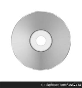 Grey Compact Disc Isolated on White Background.. Grey Compact Disc