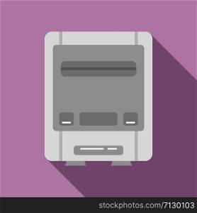 Grey console icon. Flat illustration of grey console vector icon for web design. Grey console icon, flat style