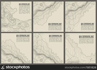 Grey contours vector topography. Geographic mountain topography vector illustration. Topographic pattern texture. Map on land vector terrain. Vector Set.. Topographic pattern texture vector Set. Grey contours vector topography. Geographic mountain topography vector illustration. Map on land vector terrain. Elevation graphic contour height lines.