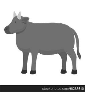 Grey cow icon cartoon vector. Farm breed. Spot beef. Grey cow icon cartoon vector. Farm breed