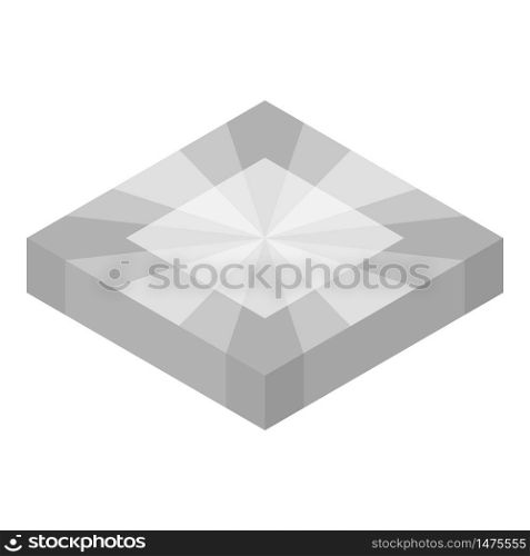 Grey diamond icon. Isometric of grey diamond vector icon for web design isolated on white background. Grey diamond icon, isometric style