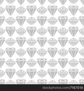 Grey diamond shapes seamless pattern vector design. Illustration of geometric texture, diamond and crystal. Grey diamond shapes seamless pattern vector design