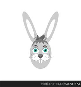Grey Easter Bunny. Easter rabbit. Vector illustration in cartoon style. Grey Easter Bunny . Easter rabbit.Vector illustration in cartoon style