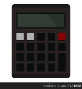 Grey electronic calculator icon flat isolated on white background vector illustration. Grey electronic calculator icon isolated