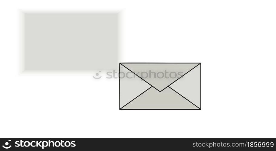 Grey envelope with shadow. Email message icon. Computer sign. Communication idea. Vector illustration. Stock image. EPS 10.. Grey envelope with shadow. Email message icon. Computer sign. Communication idea. Vector illustration. Stock image.