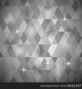 Grey Geometric Retro Pattern. Abstract Grey Background. Grey Geometric Retro Mosaic Pattern