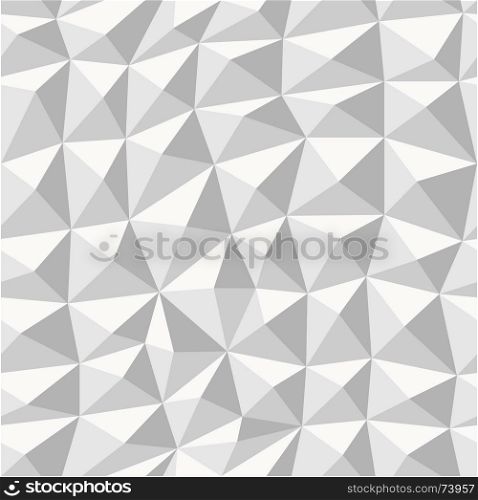 Grey Geometric Seamless Pattern From Triangles. Frame Border Wallpaper. Elegant Repeating Vector Ornament
