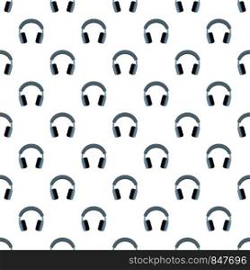 Grey headphones pattern seamless vector repeat for any web design. Grey headphones pattern seamless vector