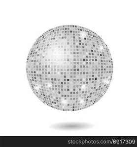 Grey mosaic sphere. Grey mosaic sphere isolated on white background