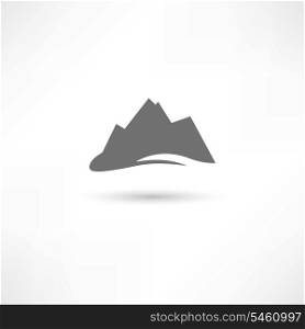 grey mountains symbol