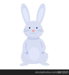Grey rabbit icon cartoon vector. Cute bunny. Card animal. Grey rabbit icon cartoon vector. Cute bunny